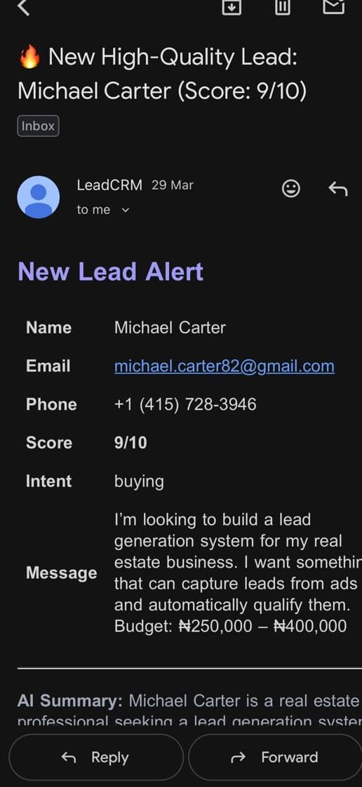 Email Alert