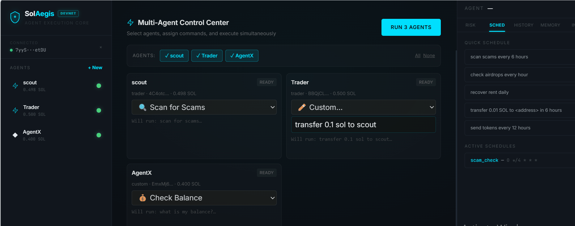 SolAegis CLI Execution